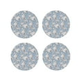 thumbnail image 1 of Easygdp Lily Flower or Leather Coasters Set of 4 Coaster, Non-Slip, Heat Resistant for Home, Office, Kitchen (Round,Square,Octagon,Hexagon)-Round Shape, 1 of 6