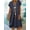 Dark Blue, variant on Women's Summer Elegant Commuting Casual Polka Dot Heart-Shaped Printed Short-Sleeved V-Neck Dress