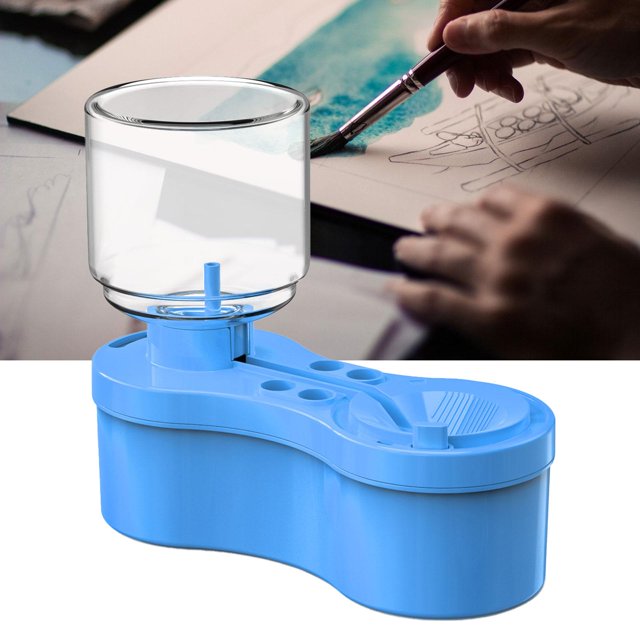 Suministros de limpieza de brochas de pintura, soporte para brochas de pintura, caja de lavado, herramienta de limpieza de pintura para adolescentes c Azul