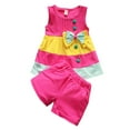 thumbnail image 3 of Ahuyic Summer Toddler Kids Casual Fashion Outfits, Boys And Girls Clothing Sets,Childrens Casual Solid Color Short Pants And Printing Round Neck Tank Top Sets, 3 of 5