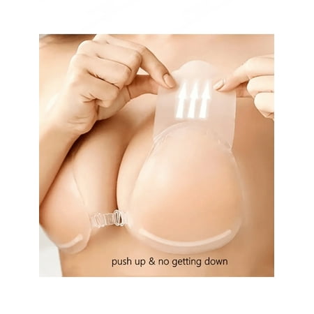 HiPiiy Women s Adhesive Bra  Strapless Silicone  Invisible Lifting(A-B)