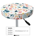 thumbnail image 4 of Round Bar Stool Seat Covers, Sea Animal 1 Elastic Round Chair Cover Stool Seat Slipcover Bar Stool Cushions Round Pad for 12-14 inch, 4 of 7