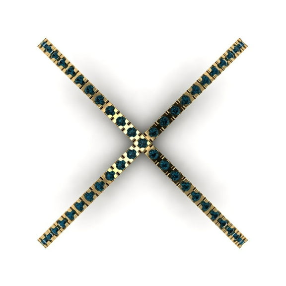 Statement Engagement Ring for Women - 0.245ct Natural London Blue Topaz in 14K Yellow Gold Promise Ring