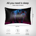 thumbnail image 4 of KLL Futuristic Purple Panther Pattern Silk Pillowcase for Hair and Skin Standard Size 20"X 30" Soft Breathable Pillow Covers for Sleeping, 4 of 6