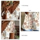 thumbnail image 4 of Camiseta con ribete de encaje, cuello en V, manga corta, cómoda y básica de verano para el trabajo a domicilio, 4 of 5