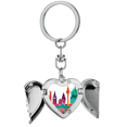 thumbnail image 1 of Allemagne Ensemble de Construction Architecture Coeur Ange Aile Porte-Clés, 1 of 3