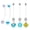 Blue, variant on 14G Flexible Clear Acrylic Pregnancy Belly Button Ring Shell Flower Dangle Pregnancy Maternity Belly Rings 5PCS