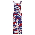 thumbnail image 5 of 4th of July Jumpsuit for Women American Flag Patriotic Loose Wide Leg Overalls Lightweight Summer Vintage Spaghetti Rompers, 5 of 5
