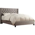 thumbnail image 3 of Weston Home Melford Wingback Tufted Platform Queen Bed, Light Gray, 3 of 3
