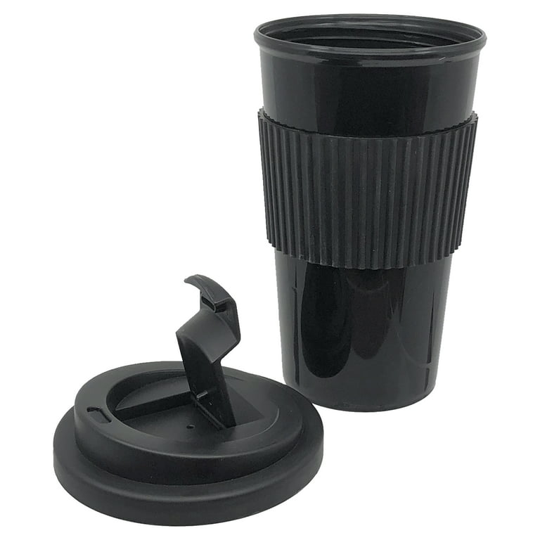 Dropship Mainstays Travel Cup With Ribbed Soft Grip, Single Cup, Rich  Black, 18 Oz to Sell Online at a Lower Price