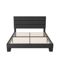 thumbnail image 6 of Amolife King Bed Frame, Platform Bed Frame with Fabric Upholstered Headboard, Dark Grey, 6 of 10