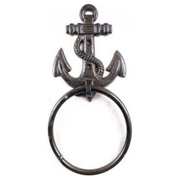 Handcrafted Model Ships TWH-114-CH 9 in. Anchor Towel Holder, Chrome
