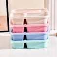 thumbnail image 4 of SouMaox Microwave Bento, Triple Divided Sectional Box, Portable Meal Container, Storing Salads Snacks, for Office Workplace Dining, 4 of 7