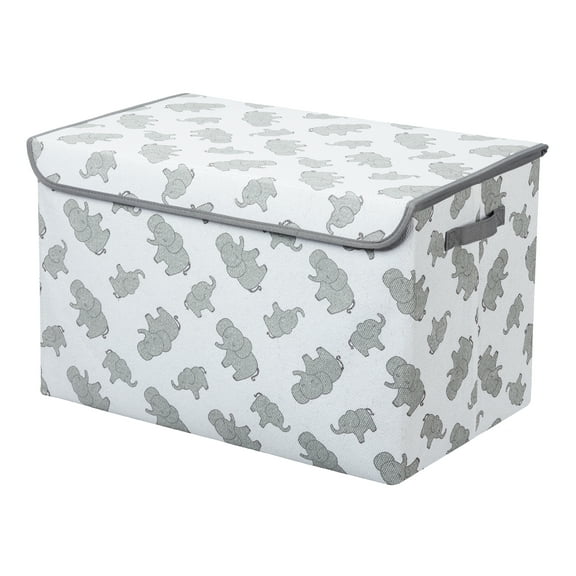 Your Zone Foldaway Toy Storage Trunk with Attached Lid, Multiple Colors