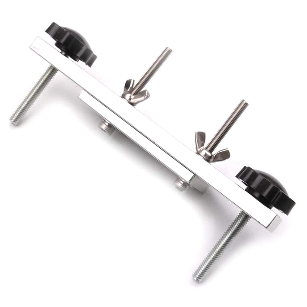 Durable Stainless Steel Guitar Bridge Clamp Assembly Luthier Supply Tool L Wrench With 2 Threaded Outboard Holes