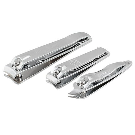 Unique Bargains Built-in File Fingernail Nail Clippers Trimmer Cutter Beauty Tool Silver Tone 3 (Best Nail Cutter Brand)