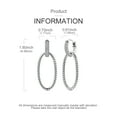 thumbnail image 3 of NARMO Original 925 Sterling Silver Elliptical Double Ring Hoop Earrings 5A Zircon for Women Jewelry Making, 3 of 6