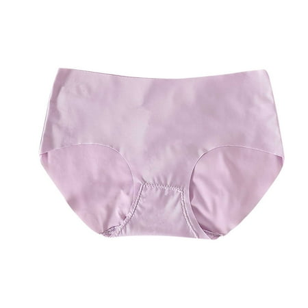 

DNDKILG Low Rise Bikini Hipster Invisible Comfort Panties Stretch Seamless Briefs for Women Purple L