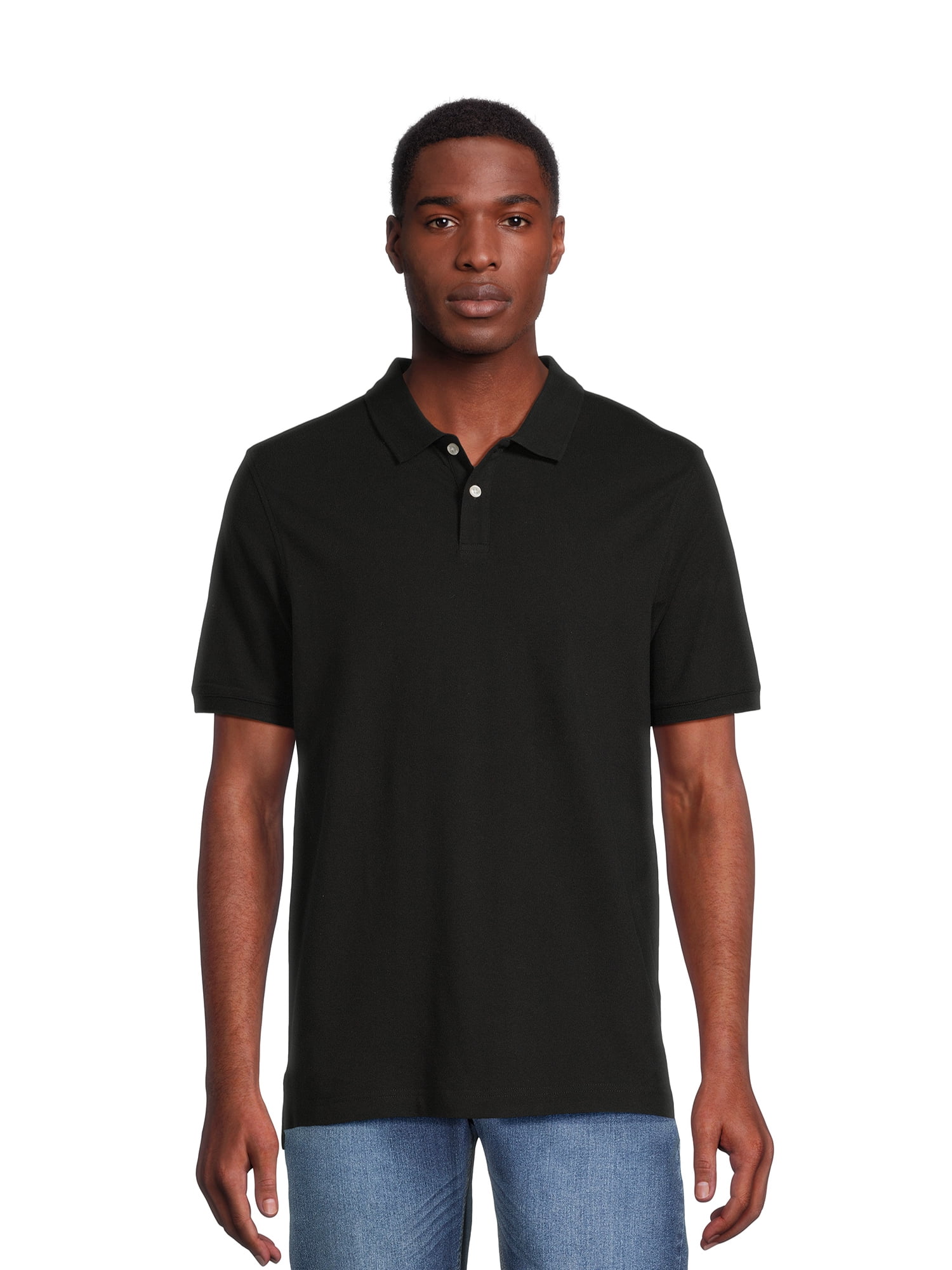 George Men's & Big Men's 2-Pack Pique Polo Shirts with Short Sleeves, Sizes S-3XL