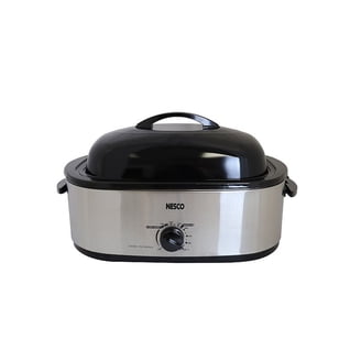 NESCO® 4816-12 Roaster Oven with Porcelain Cookwell, 6-Quart, Red