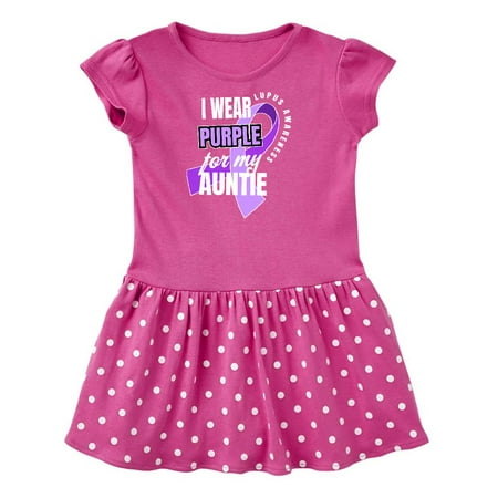 

Inktastic I Wear Purple For My Auntie Lupus Awareness Gift Toddler Girl Dress