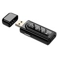 thumbnail image 1 of Receptor y transmisor inalámbrico LED para coche, modulador FM, lector, conector auxiliar de 3,5 mm, adaptador de audio USB inalámbrico (negro), 1 of 7