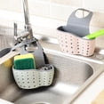 thumbnail image 3 of CSCHome Drainer Basket 2PCS Kitchen Sink Storage Baskets Double No-punching Hanging Baskets Kitchenware, 3 of 7