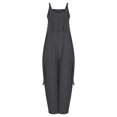 thumbnail image 3 of ZZwxWA Women's Fashion Jumpsuits Summer Suspenders Jumpsuits Loose Pockets Casual Jumpsuits Solid Color Women's Overalls, 3 of 6