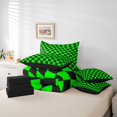 thumbnail image 6 of Castle Fairy Geometric Buffalo 7-Piece Twin Bedding Sets,Black Green Bedding Comforter Set,Checkerd Plaid Breathable Sheet Sets,Luxury Teenager Bedroom Decor,Reversible, 6 of 8