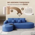 thumbnail image 6 of Daluvenix 112" L Shaped Modern Modular Sectional Curved Sofa Minimalist Style Comfy Cloud Couch for Living Room Apartment Boneless Couches Left Facing Chaise, 6 of 11