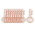 thumbnail image 1 of 10Pcs Rose Aureate Key Paper Clips, Cute Cartoon Metal Bookmark Clips, Small for Office Supplies, 1 of 8