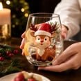 thumbnail image 5 of Cute Christmas Collection Commemorative Glass Cup Large Capacity 2D Printed Glass For Daily Drink Holiday Table Decor Gift, 5 of 8