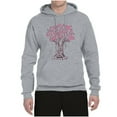 thumbnail image 2 of Wild Bobby Breast Cancer Awareness Pink Tree Words of Encouragement Breast Cancer Awareness Unisex Hoodie Sweatshirt, Heather Grey, 3X-Large, 2 of 6