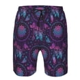 thumbnail image 3 of Balery Purple Dreamcatcher1 Traje de Baño Estilo Hawaiano para Hombre, Shorts de Secado Rápido con Bolsillos-Large, 3 of 6