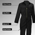 ACTIVE UNIFORMS Overall Workwear Men Long Sleeve Coveralls (Black