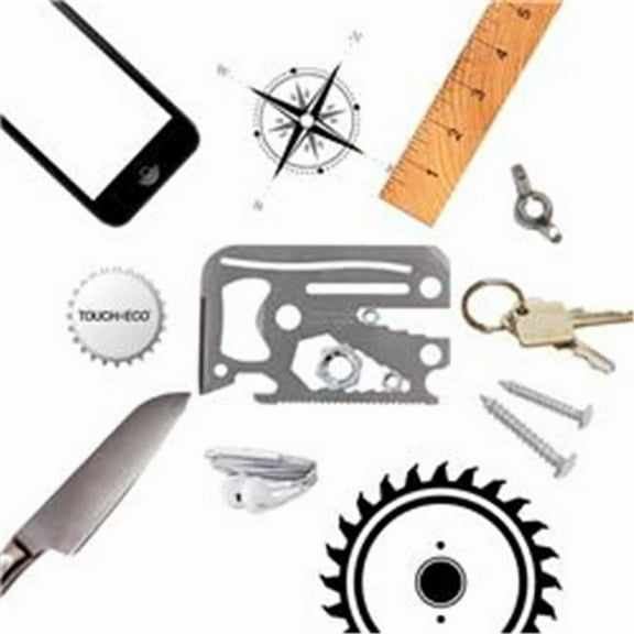 Wallet Warrior Multi-Use Tool - Metal & Silver