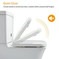 thumbnail image 3 of iMountek 17.72"L x 13.77"W Square Toilet Seat Cover, Heavy-Duty Quiet-Close Toilet Seat with Grip-Tight Seat Bumpers Quick-Release Easy Cleaning, White, 3 of 9
