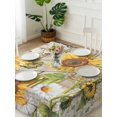 thumbnail image 3 of Farm Flowers Suqare Tablecloth - 60 x 60 Inch, Retro Sunflowers Barn Doors Butterfly Wood Board Waterproof & StainResistant Tablecloth, Washable Oil-proof Table Cover for Dining/Party/Wedding/Buffet, 3 of 9