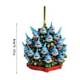 thumbnail image 2 of Hyped Tree-Shaped Stacked Blue Shark Acrylic Ornaments - Vibrant Flat Pendant Decor, Shatterproof Hanging Accents for Christmas Tree, Wall, Shelf & Home Holiday Displays, 3.15in, D, 2 of 5
