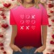 thumbnail image 2 of Camisetas Casuales de Mujer Día de San Valentín Impreso Cuello Tripulado Manga Corta, Top de Moda para la Fiesta Y Diario, 2 of 9