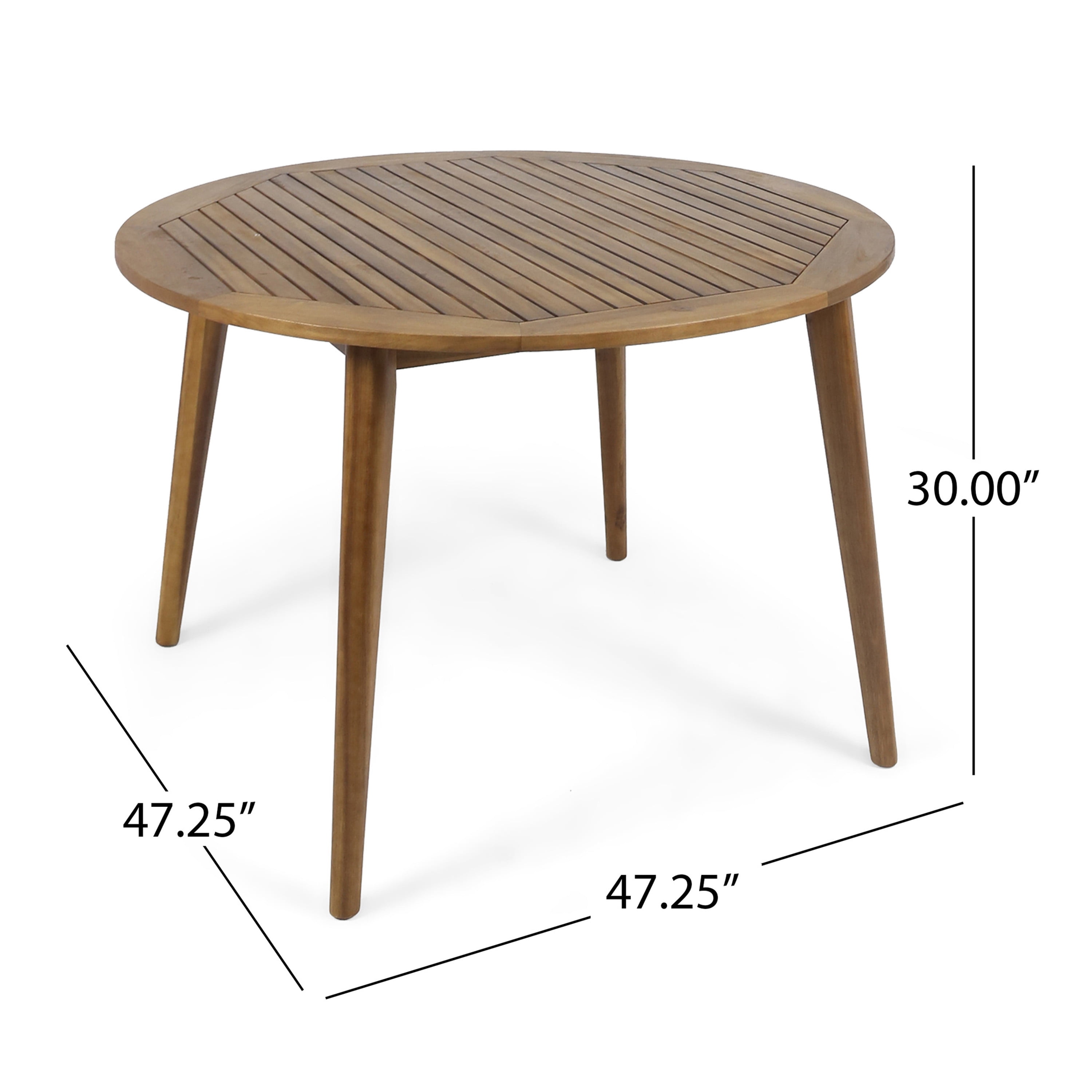 Euroco simple and sleek acacia wood dining table is the perfect addition to any backyard space