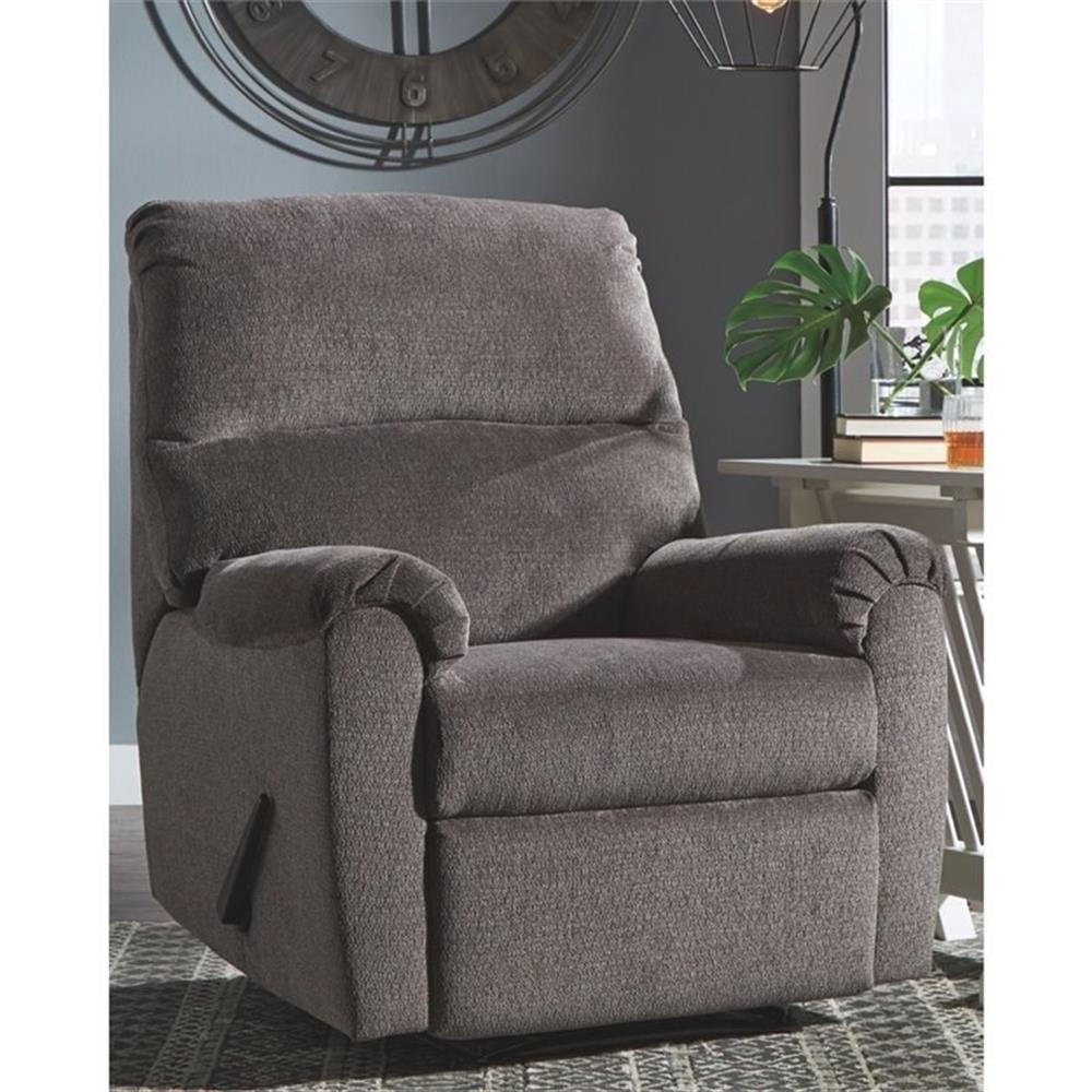 Signature Design by Ashley Nerviano Zero Wall Recliner in Gray