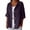 A4 Dark Purple, variant on Nooxsoe Linen Button Down Shirt Women Roll-up Cuff V Neck Collarless Button Down Front Linen Tops for Women Tunic Button Down Shirts for Women Hawaiian Shirt For Black L