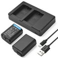thumbnail image 1 of Mistaha Dual NP-FW50 Batteries & Charger Set with USB Cable - 2-Slot Charging Dock, High-Capacity 1130mAh Batteries - Convenient Power Kit for Cameras, 1 of 6