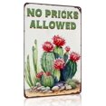thumbnail image 1 of Bestylez Garden Gifts Vintage Cactus No Se Permiten Pinchazos Carteles De Jardinería Para El Hogar, Jardín, Invernadero, Sala De Estar, Dormitorio, Patio, Decoración Al Aire Libre, 8 X 12 Pulgadas (33, 1 of 5