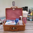 thumbnail image 3 of Vintage Rattan Woven Storage Case Makeup Holder Suitcase Sundries Organizer Box, 3 of 10