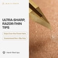 thumbnail image 5 of Tweezers for Women Facial Hair: Ultra Precision Tweezers for Women & Men, Sharp Slant Tweezer for Eyebrows, Ingrown Hair Removal. Professional Plucker + Case, German Stainless Steel Gold, 5 of 5