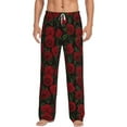 thumbnail image 2 of Picia Rose Mens Soft Woven Cotton Elastic Waistband Sleep Pajama Pant Lounge Sleep Pant With Pockets And Drawstring-Large, 2 of 9