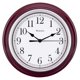 thumbnail image 4 of Westclox Reloj De Pared Redondo Con Movimiento De Cuarzo, Diseño Analógico Contemporáneo, Funciona Con Pilas Para Uso En Interiores (Borgoña 9 Pulgadas), 4 of 5