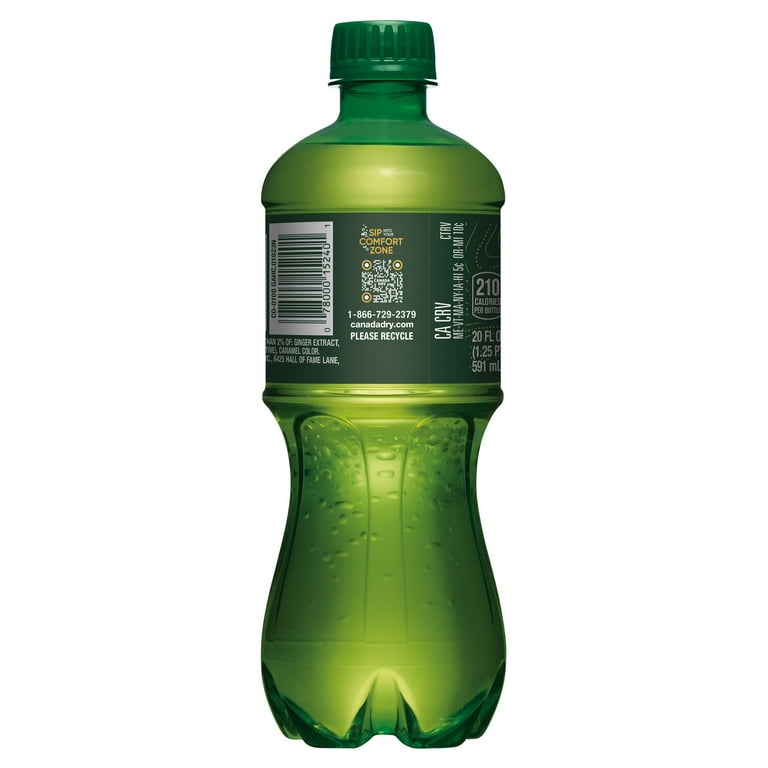 Canada Dry Caffeine Free Ginger Ale Soda Pop, 20 fl oz, Bottle